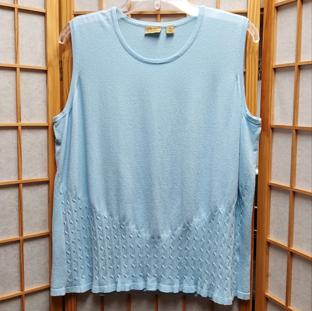 🌊 Caslon thin soft stretchy sweater vest tank women's 1X *UPDATED 4/28*